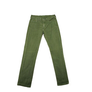 Levi’s 514 Green Straight Leg Jeans Men’s 32x34 Vintage Wash Cotton Denim